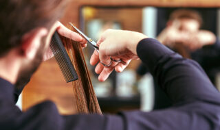 Women's haircut. Hairdresser, beauty salon