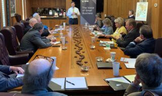 Sen. Arthur Orr speaks at Small Business Day, held April 2, 2019, at the offices of the Alabama Forestry Association in Montgomery.