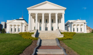 Virginia Statehouse building in Richmond Virginia USA