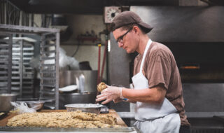 person at work