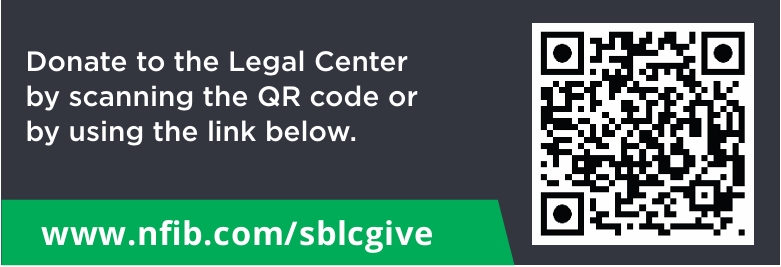 QR code for donation to Legal Center Fund - NFIB QR code for donation to Legal Center Fund
