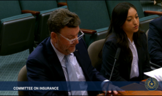 NFIB State Director Jeff Burdett testifies before House Insurance Committee.