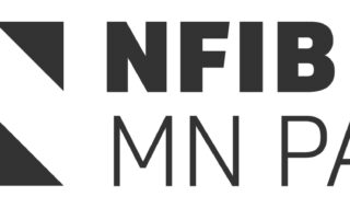 NFIB MN PAC logo with a large black triangle and bold letters NFIB MN PAC to the right.